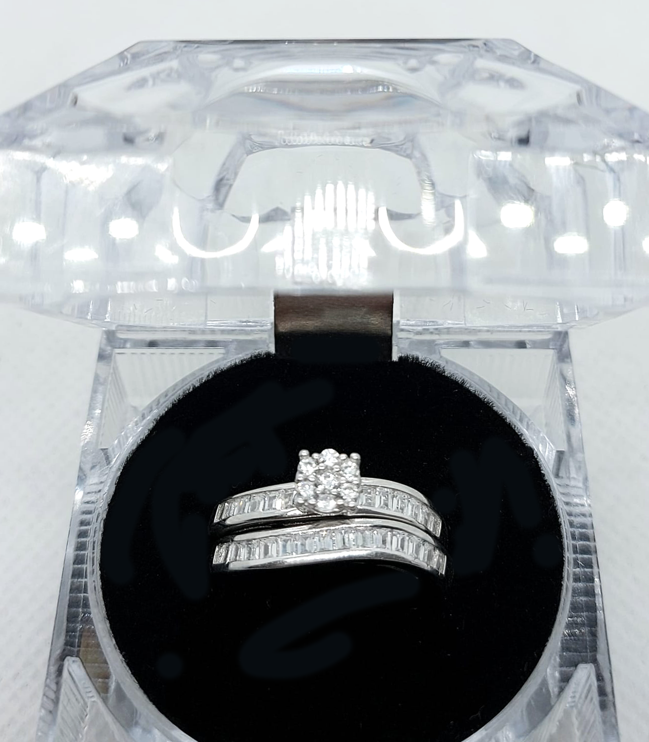 2PC Silver Wedding Ring